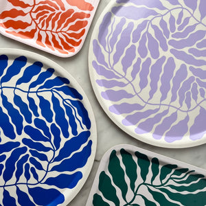 Wrap Tableware Round Blue Tray