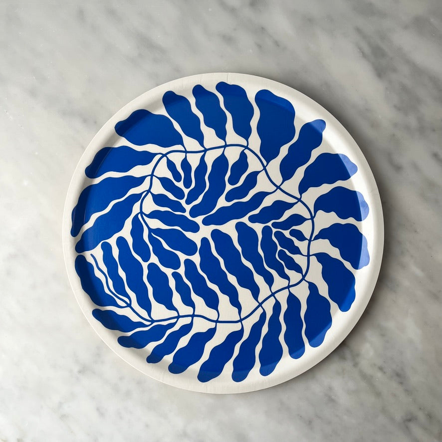 Wrap Tableware Round Blue Tray