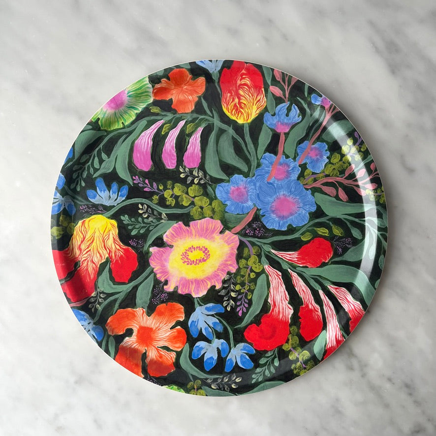 Wrap Tableware Botanical Blooms Round Tray