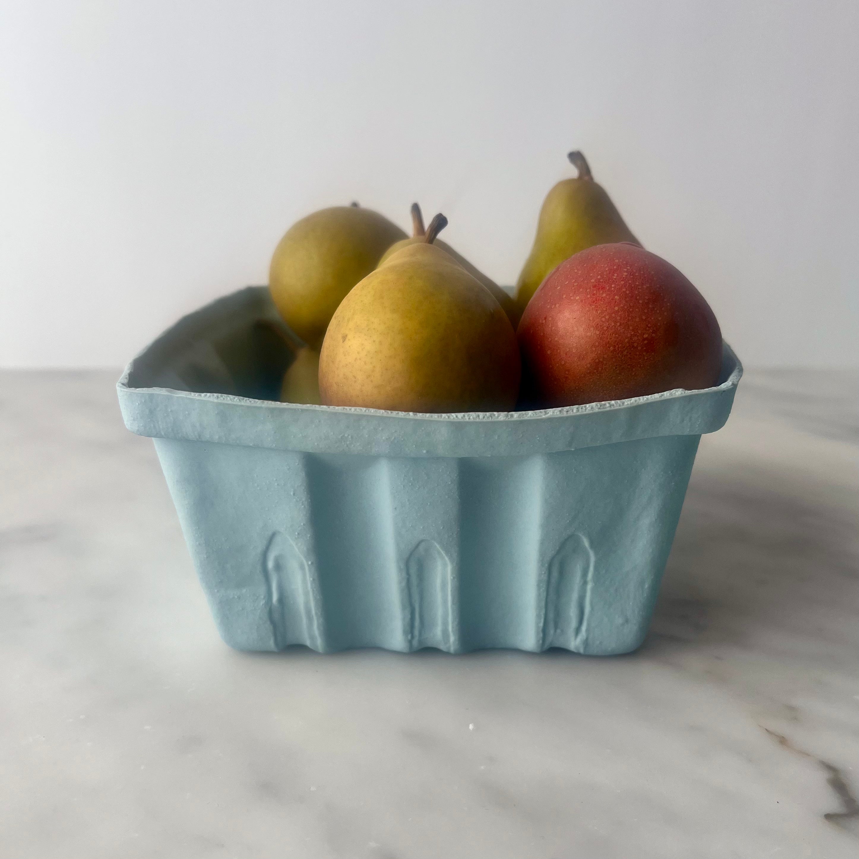 Heirloom Home and Studio Blue Porcelain Berry Basket