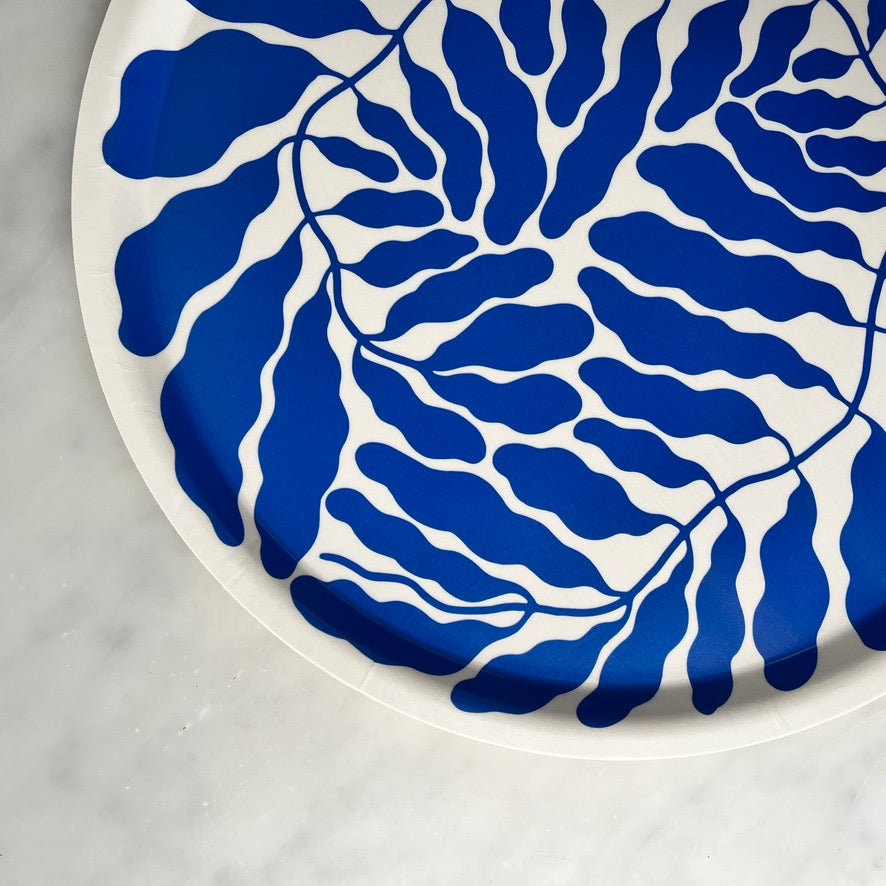 Wrap Tableware Round Blue Tray