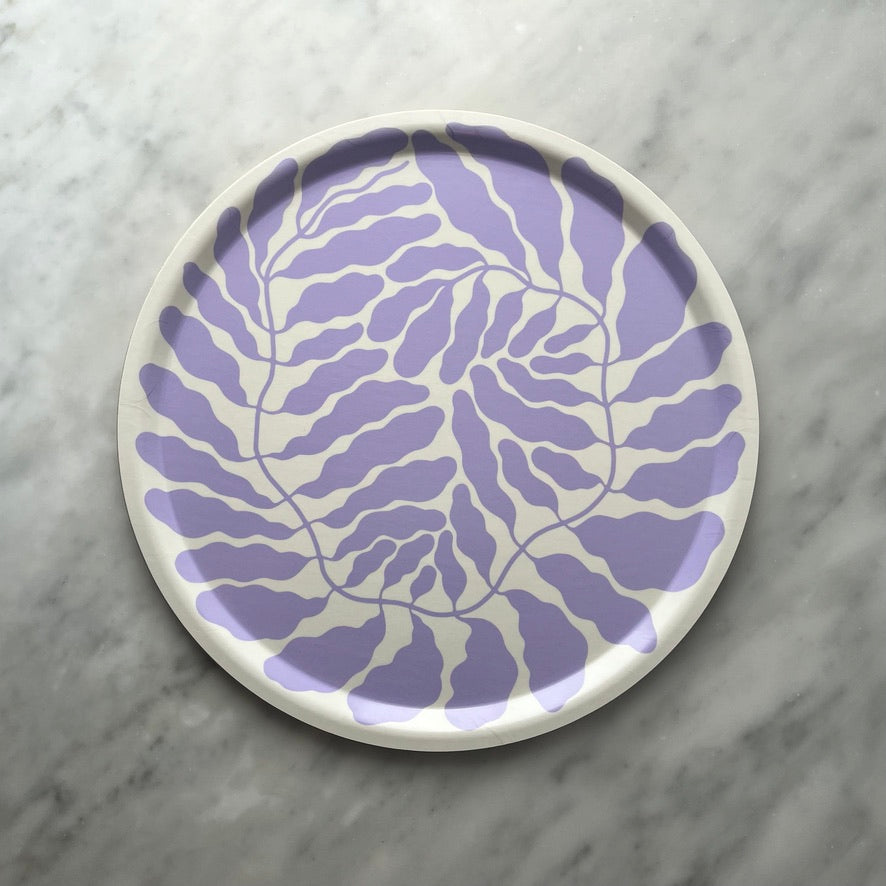 Wrap Tableware Round Lilac Tray
