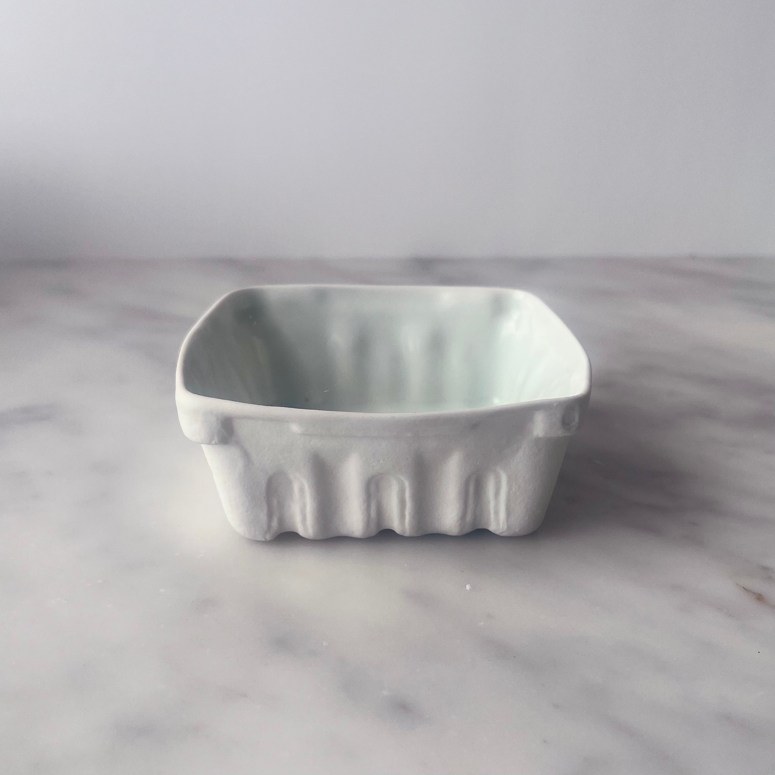 Heirloom Home and Studio White Porcelain Berry Basket