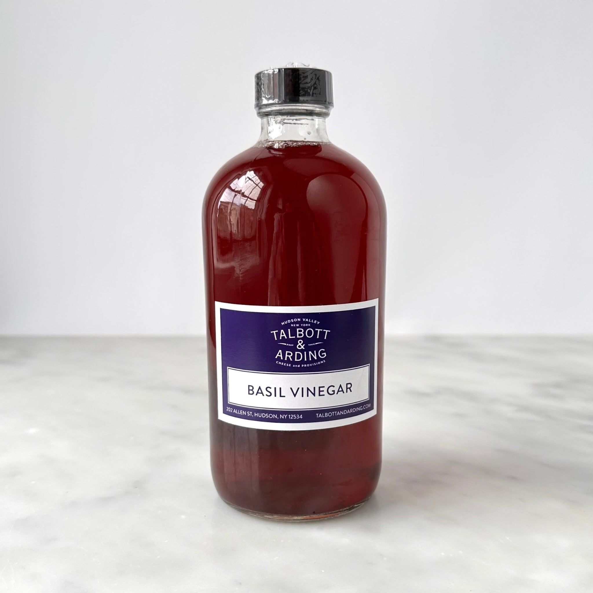 Talbott & Arding housemade basil-infused vinegar featuring Hudson Valley produce