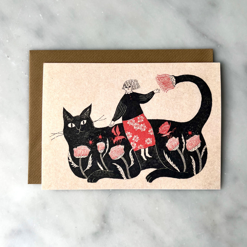 Whimsy of a Cat Greeting Card